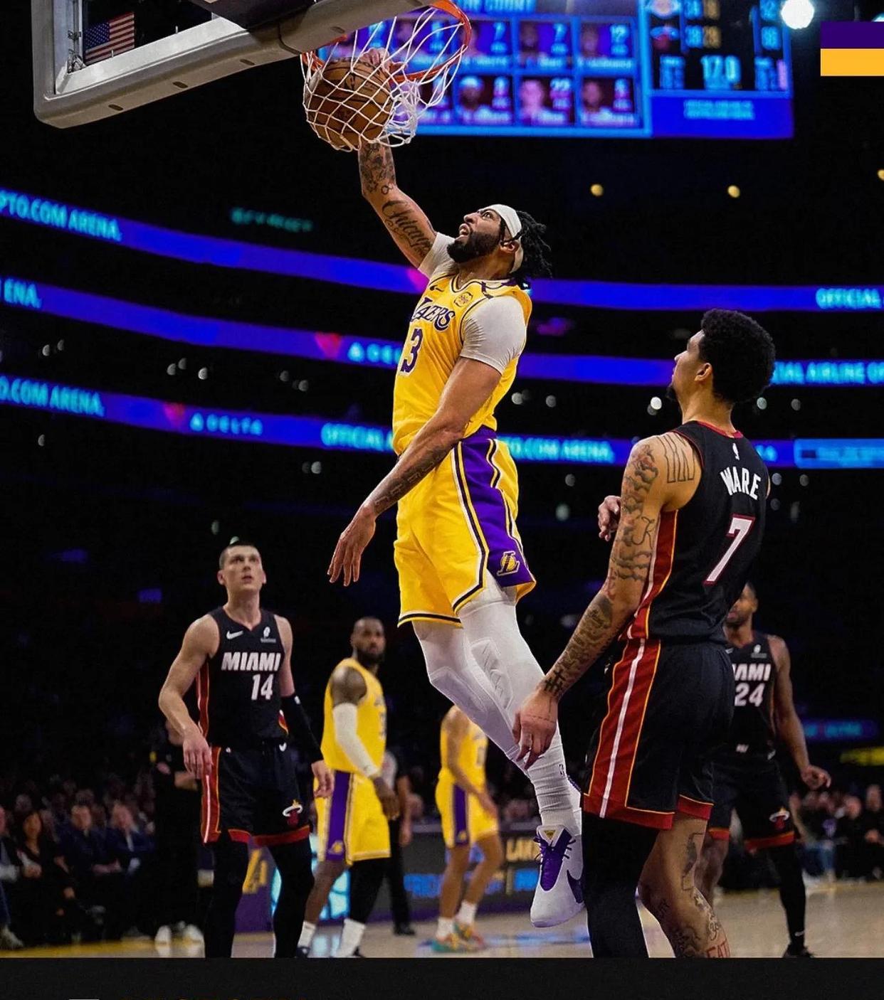 九游APP最新版浓眉哥连续十二场比赛得分超过势不可挡，湖人挑战极限！的简单介绍